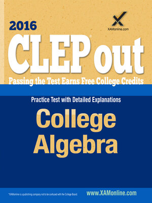 cover image of CLEP College Algebra
